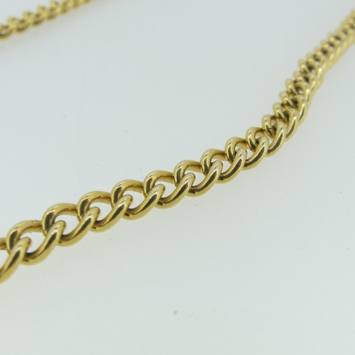 377 - A 9ct gold curb link chain Necklace, 61cm long, approx total weight 73.1g.