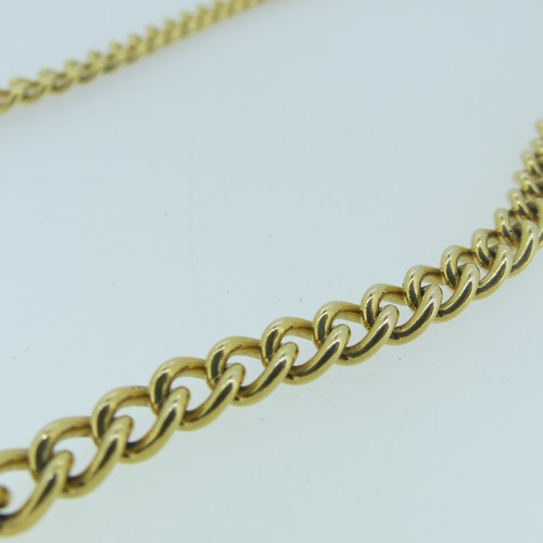 377 - A 9ct gold curb link chain Necklace, 61cm long, approx total weight 73.1g.