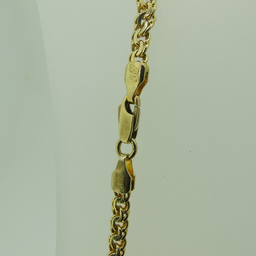 378 - A 14ct gold chain Necklace, marked 585 and tested, 44.5cm long, 14.4g.