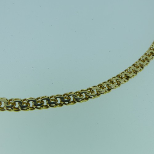 378 - A 14ct gold chain Necklace, marked 585 and tested, 44.5cm long, 14.4g.