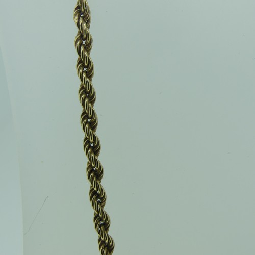 507 - A 9ct gold ropetwist Chain, with replacement metal bolt ring clasp, together with a 9ct gold cameo r... 