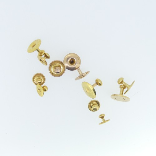 510 - A quantity of 18ct gold Studs, 10g, together with  others in 9ct gold, 6g (a lot)