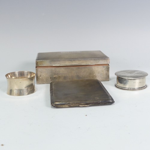 183 - A quantity of damaged Silver, including cigarette box and cigarette case, weighable 6.4ozt, together... 