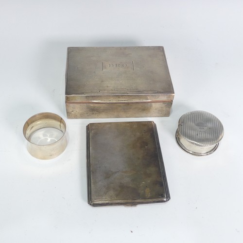 183 - A quantity of damaged Silver, including cigarette box and cigarette case, weighable 6.4ozt, together... 