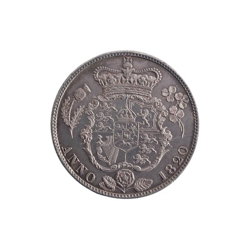 594 - A George IV Half Crown, dated 1820, good e/f.Provenance; The Jeffery William John Dodman Collection ... 