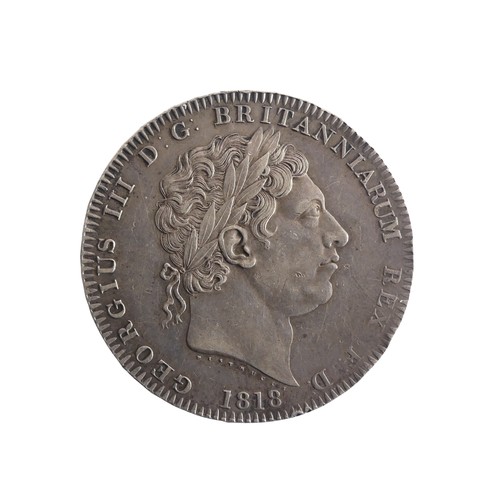 585 - A George III Crown, dated 1818.Provenance; The Jeffery William John Dodman Collection of Coins, bein... 