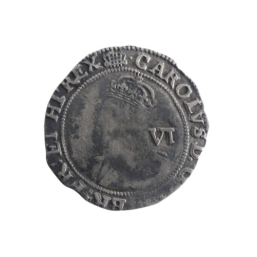 587 - A James I Shilling, together with a Charles I Sixpence (2)Provenance; The Jeffery William John Dodma... 