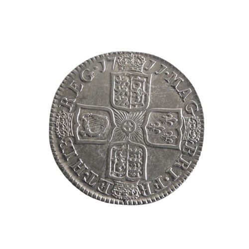 574 - Two Queen Anne Shillings, dated 1711 (2)Provenance; The Jeffery William John Dodman Collection of Co... 