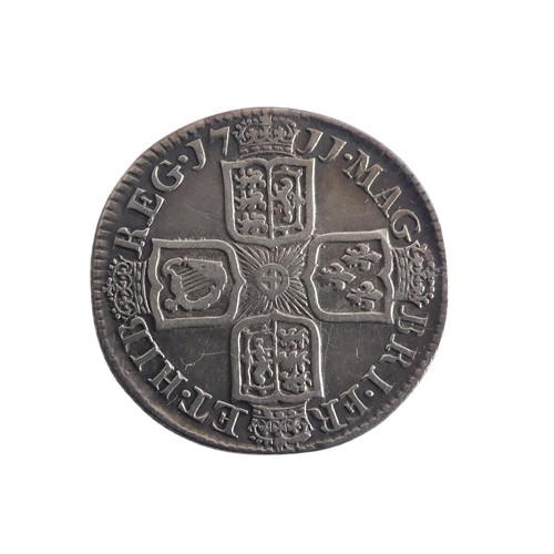 574 - Two Queen Anne Shillings, dated 1711 (2)Provenance; The Jeffery William John Dodman Collection of Co... 