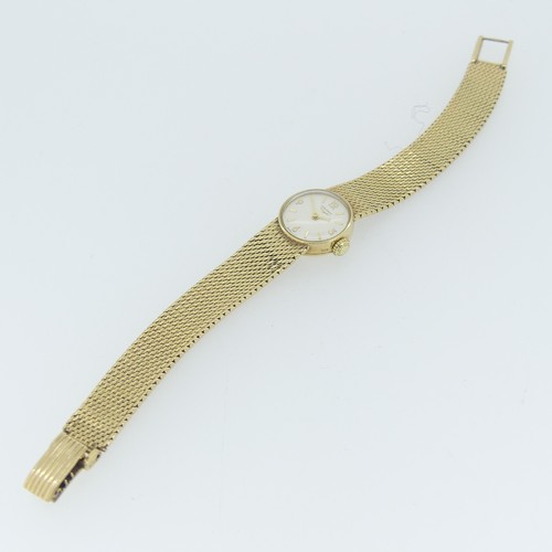 257 - A Longines 9ct gold lady's bracelet Wristwatch, the circular silvered dial with gilt Arabic and bato... 