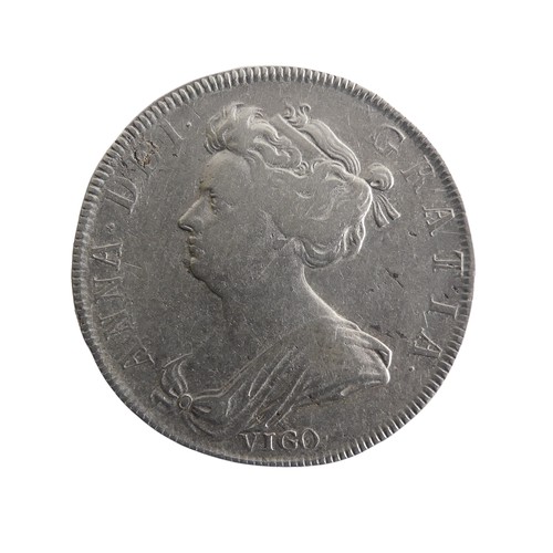 544 - A Queen Anne ‘Vigo’ Half Crown, dated 1703.Provenance; The Jeffery William John Dodman Collection of... 