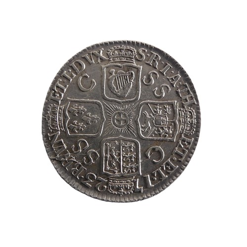 528 - A George I Shilling, dated 1723, v/f.Provenance; The Jeffery William John Dodman Collection of Coins... 