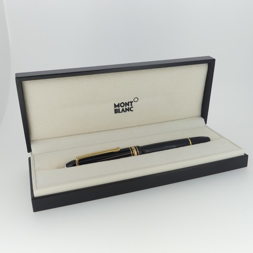 262 - A cased Montblanc Meisterstuck Fountain Pen, the 14k gold nib stamped 4810 with Montblanc insignia, ... 