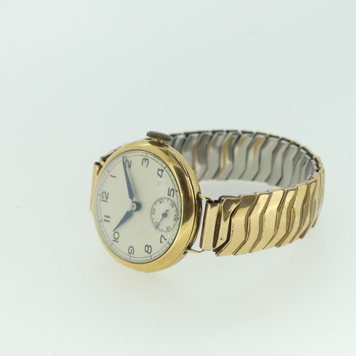 218 - A 1920's 18ct gold Rolex Wristwatch, the case back with Glasgow import marks for 1924, and '7 World'... 