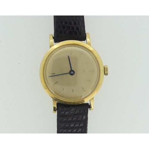 236 - An 18ct gold Universal Genève lady’s Wristwatch, with Swiss 17-jewels signed movement, ... 