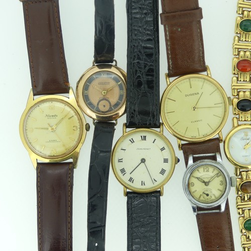 235 - A quantity of Wristwatches, manual and quartz, including 9ct gold Laco-Sport, lacks second hand, Niv... 