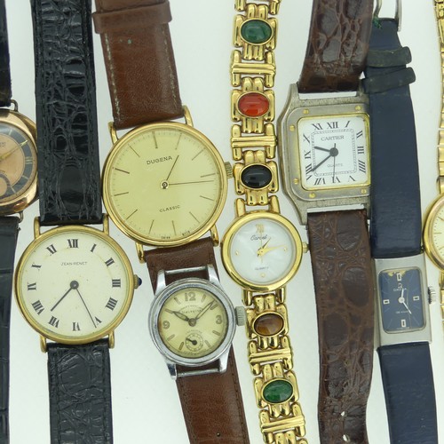 235 - A quantity of Wristwatches, manual and quartz, including 9ct gold Laco-Sport, lacks second hand, Niv... 