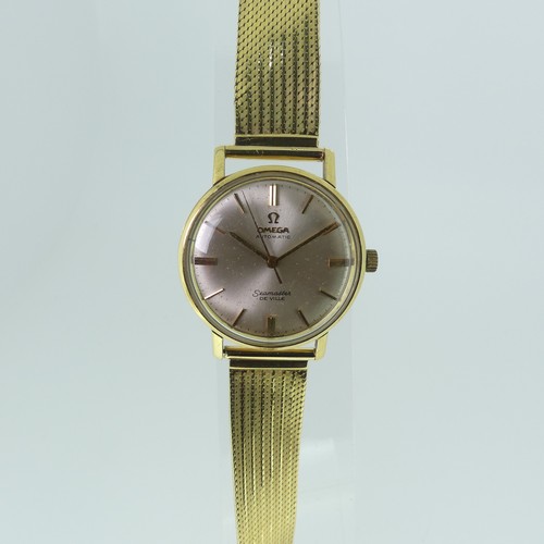 248 - An 18ct gold Omega Seamaster De Ville Wristwatch, the silvered dial with gilt baton markers and hand... 