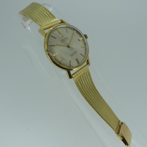 248 - An 18ct gold Omega Seamaster De Ville Wristwatch, the silvered dial with gilt baton markers and hand... 