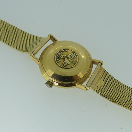 248 - An 18ct gold Omega Seamaster De Ville Wristwatch, the silvered dial with gilt baton markers and hand... 