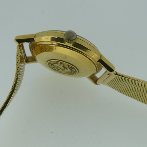 248 - An 18ct gold Omega Seamaster De Ville Wristwatch, the silvered dial with gilt baton markers and hand... 