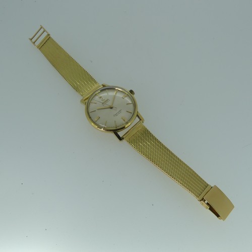 248 - An 18ct gold Omega Seamaster De Ville Wristwatch, the silvered dial with gilt baton markers and hand... 