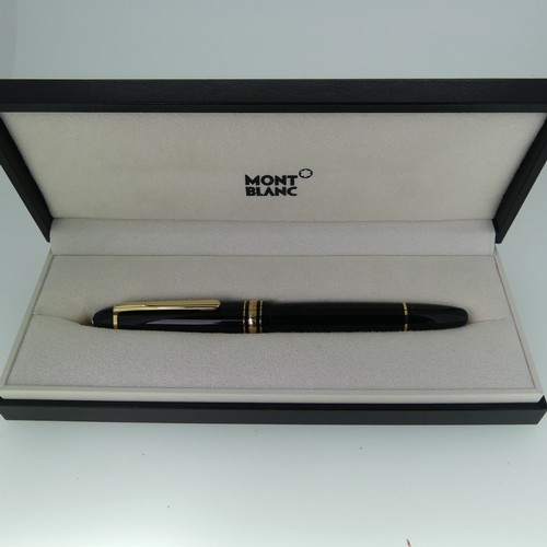 262 - A cased Montblanc Meisterstuck Fountain Pen, the 14k gold nib stamped 4810 with Montblanc insignia, ... 