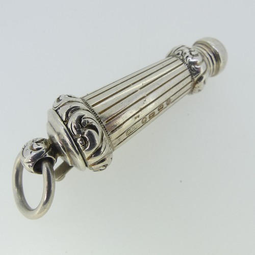 185 - A Victorian silver military officer's Whistle, by Joseph Jennens & Co., hallmarked Birmingham, 1... 