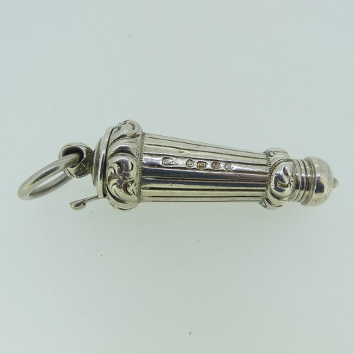 185 - A Victorian silver military officer's Whistle, by Joseph Jennens & Co., hallmarked Birmingham, 1... 