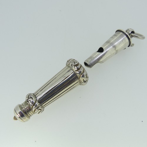 185 - A Victorian silver military officer's Whistle, by Joseph Jennens & Co., hallmarked Birmingham, 1... 