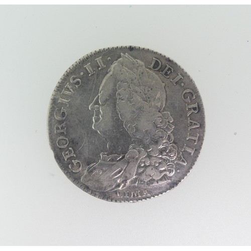 539 - A George II 'LIMA' Half Crown, dated 1746.Provenance; The Jeffery William John Dodman Collection of ... 