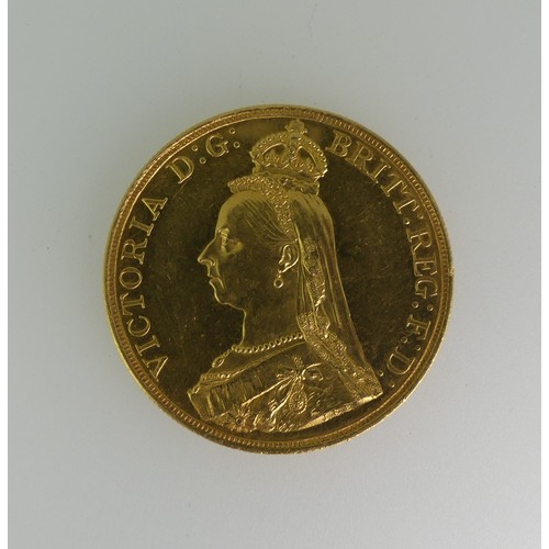 619 - A Victorian gold Five Pounds (£5) Coin, dated 1887.Provenance; The Jeffery William John Dodman Colle... 