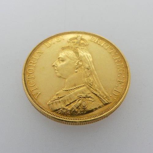 619 - A Victorian gold Five Pounds (£5) Coin, dated 1887.Provenance; The Jeffery William John Dodman Colle... 