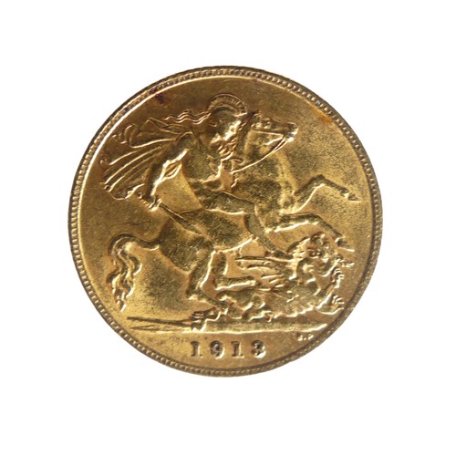 600 - A George V gold Half Sovereign, dated 1913.Provenance; The Jeffery William John Dodman Collection of... 