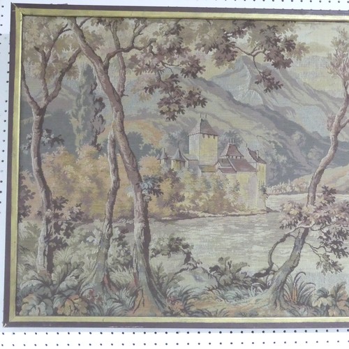 285 - A large French wall-hanging tapestry screen, machine made, H 172 cm x W 68.5 cm.