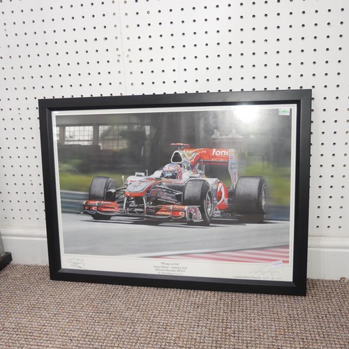 286 - A signed print of Michael Schumacher, together with a signed, limited edition (082 of 250) print 'Wi... 