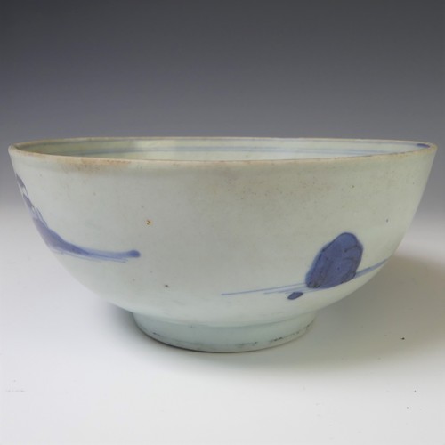 243 - A Chinese Nanking cargo blue and white porcelain Bowl, decorated in typical underglaze style with Ch... 