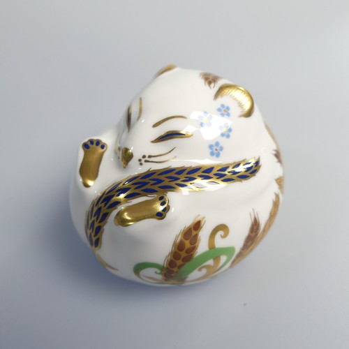 122 - A small quantity of Royal Crown Derby Paperweights, to comprise Derby Wren, silver stopper, boxed, D... 