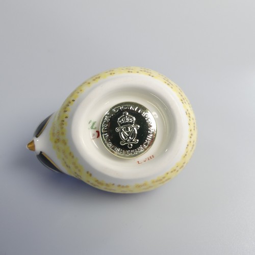 122 - A small quantity of Royal Crown Derby Paperweights, to comprise Derby Wren, silver stopper, boxed, D... 