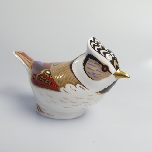122 - A small quantity of Royal Crown Derby Paperweights, to comprise Derby Wren, silver stopper, boxed, D... 