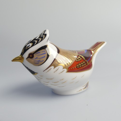 122 - A small quantity of Royal Crown Derby Paperweights, to comprise Derby Wren, silver stopper, boxed, D... 