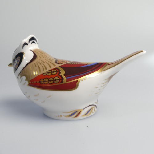 122 - A small quantity of Royal Crown Derby Paperweights, to comprise Derby Wren, silver stopper, boxed, D... 