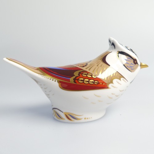 122 - A small quantity of Royal Crown Derby Paperweights, to comprise Derby Wren, silver stopper, boxed, D... 