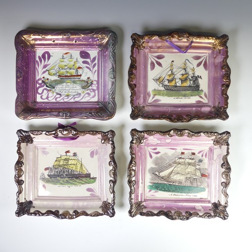 67 - A small quantity of Sunderland lustre Wall Plaques, including 'May Peace and Plenty on our Nation Sm... 