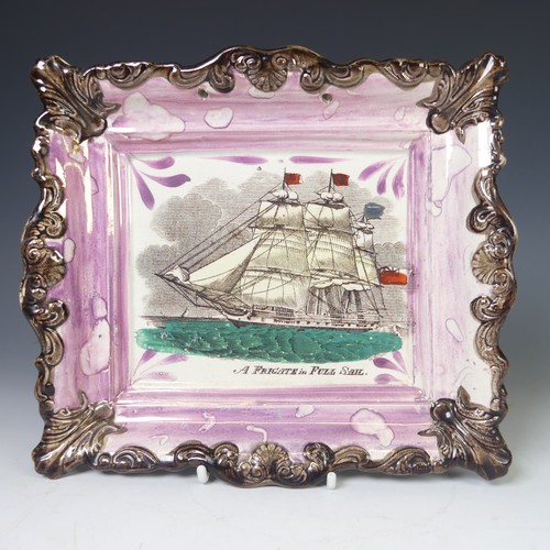 67 - A small quantity of Sunderland lustre Wall Plaques, including 'May Peace and Plenty on our Nation Sm... 