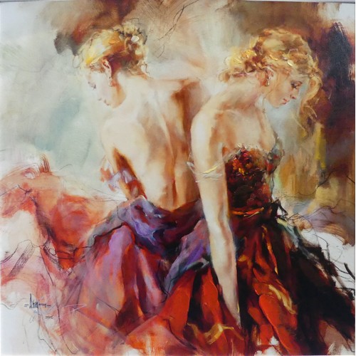 293 - Anna Razumovskaya (Russian, b.1962), 'Marvellous Tale', hand embellished canvas on board, limited ed... 