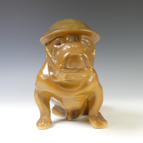 149 - A Royal Doulton WWII British 'Tommy' Bulldog, modelled in helmet in seated position, factory stamp t... 