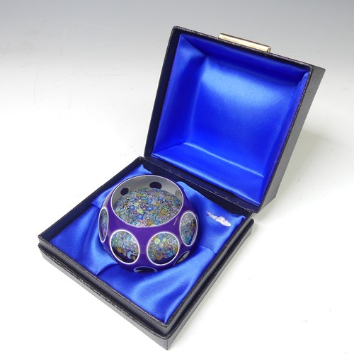 156 - A Perthshire millefiori Paperweight, within fitted box, together with another millefiori paperweight... 