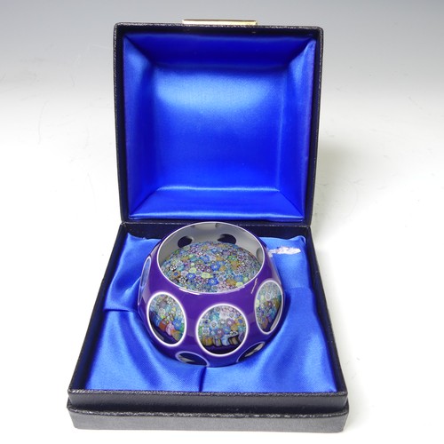 156 - A Perthshire millefiori Paperweight, within fitted box, together with another millefiori paperweight... 