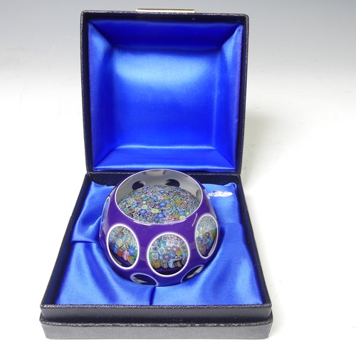 156 - A Perthshire millefiori Paperweight, within fitted box, together with another millefiori paperweight... 